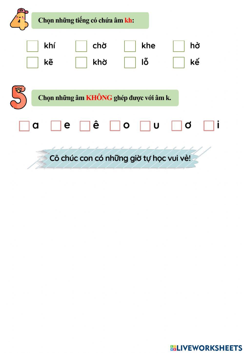 Phiếu cuối tuần 3