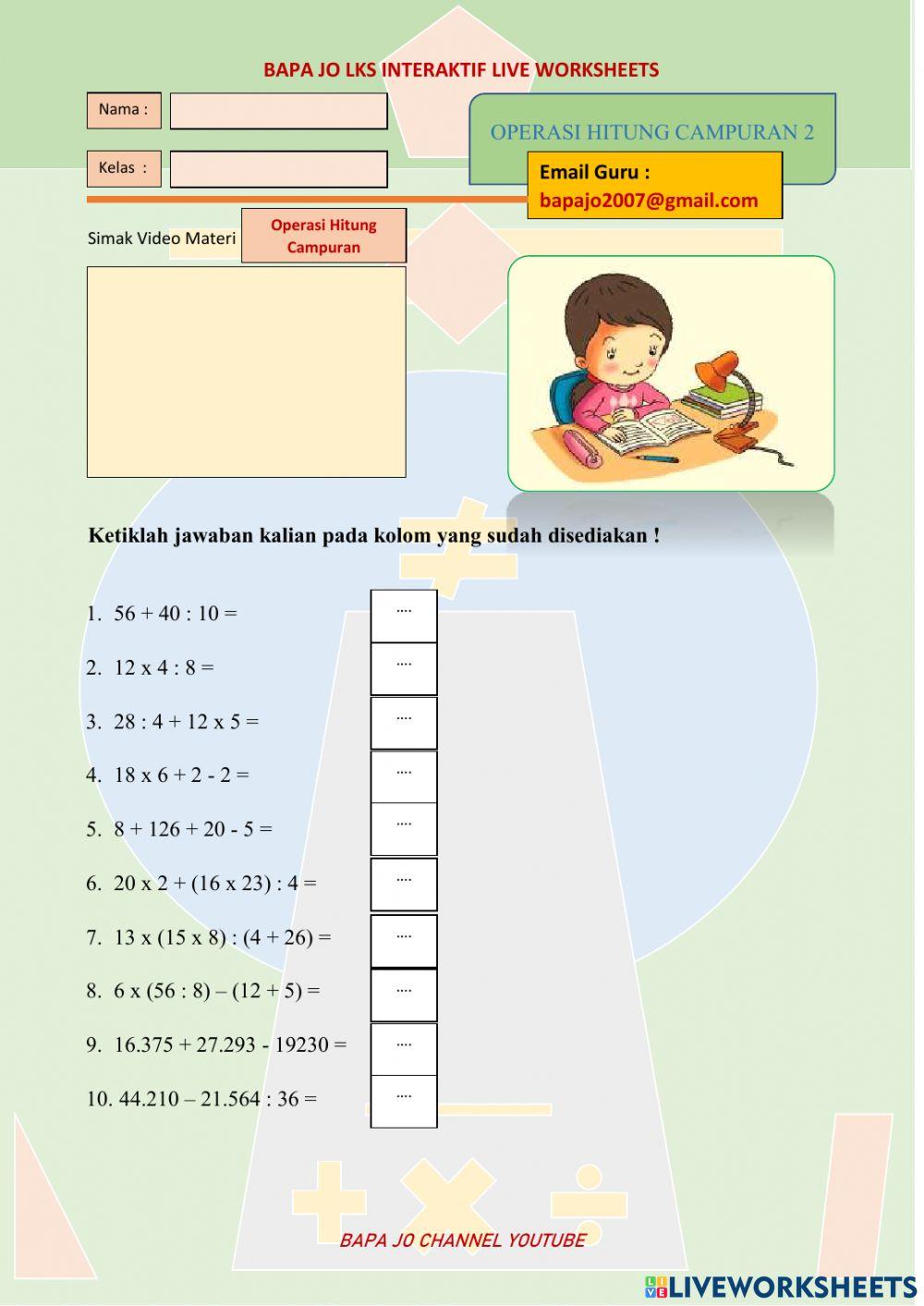 Operasi Hitung Campuran 2