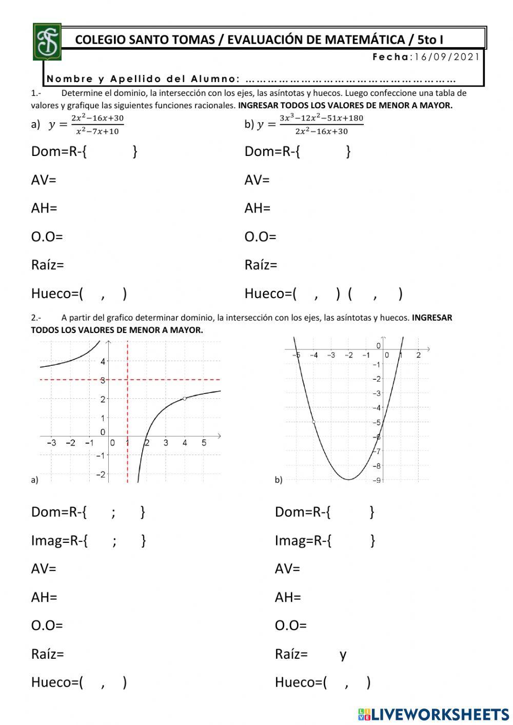 Evaluación de Funciones Racionales