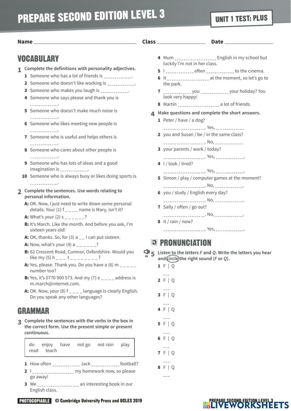 3391082 | Prepare 3, Unit 1 TEST | Polina1998 |