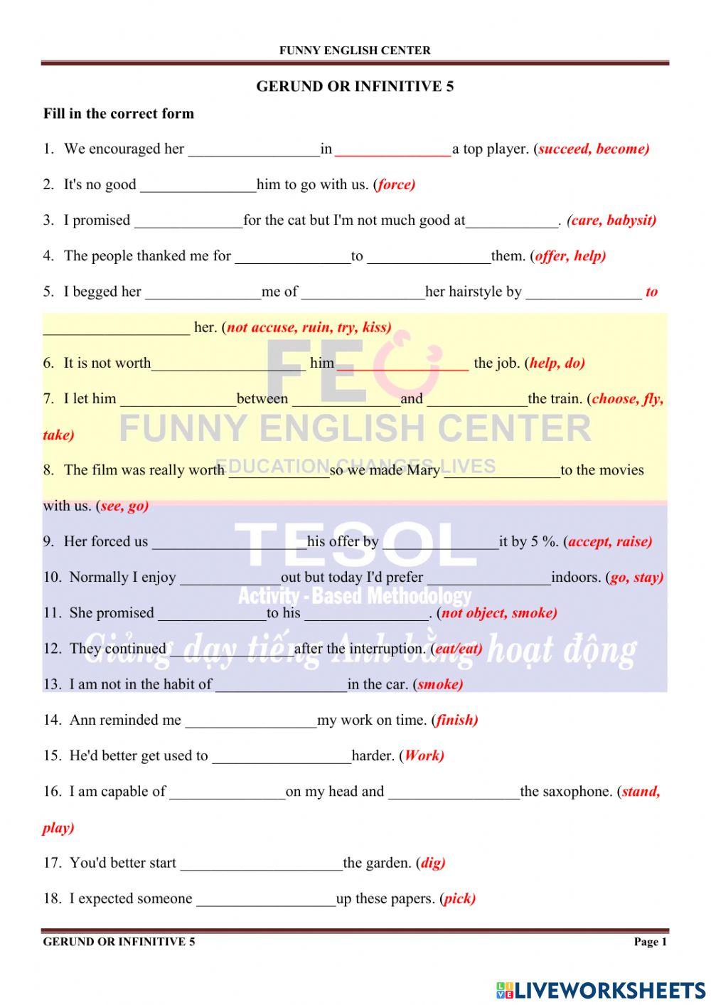 E.9-gerund or infinitive 5