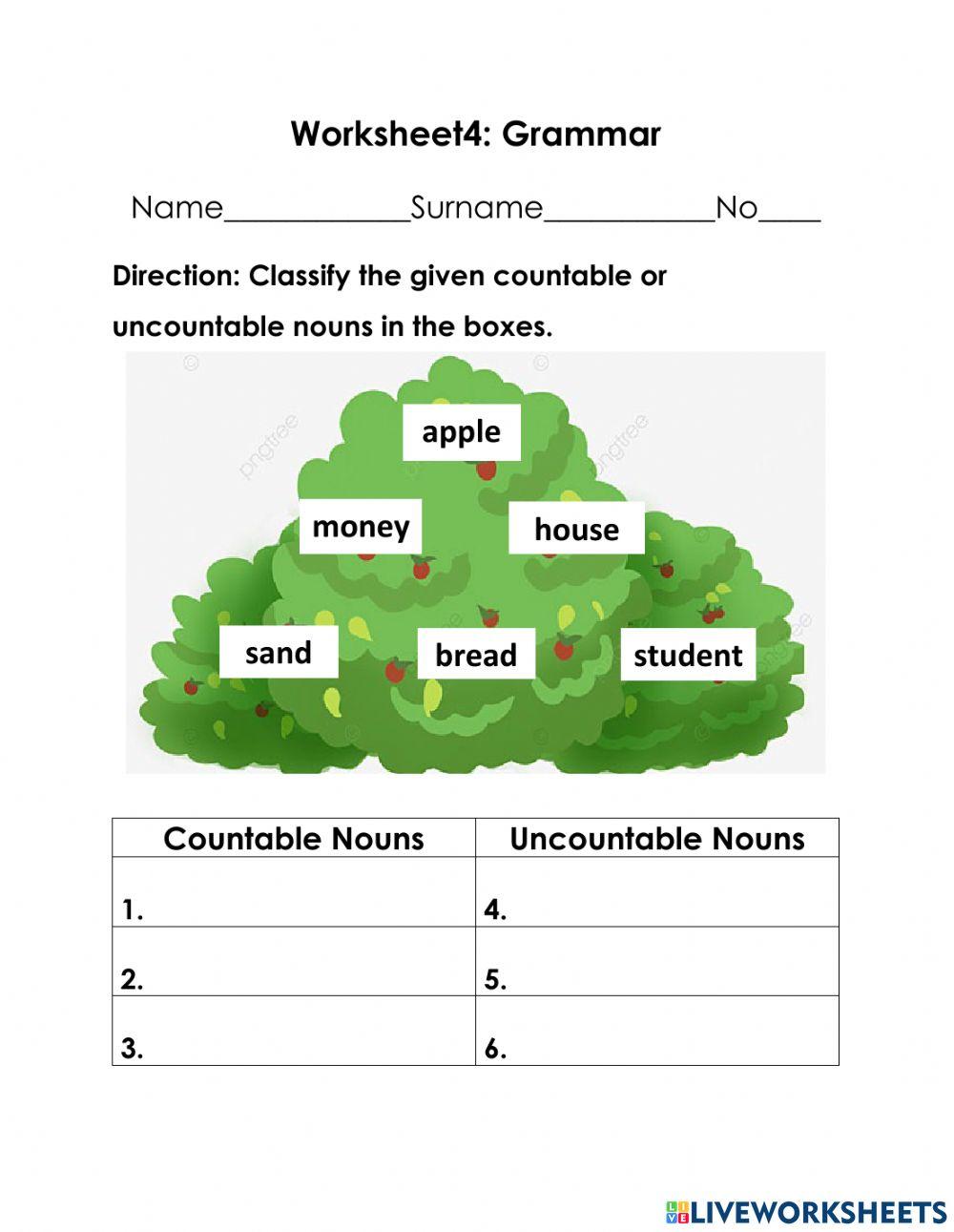 Countable and Uncountable noun