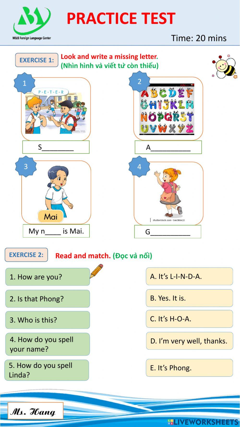 Dò bài lớp 3 17-9