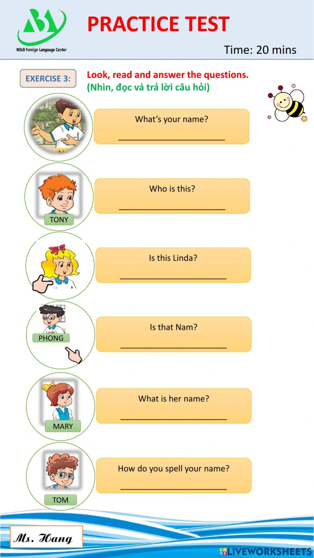 Dò bài lớp 3 17-9