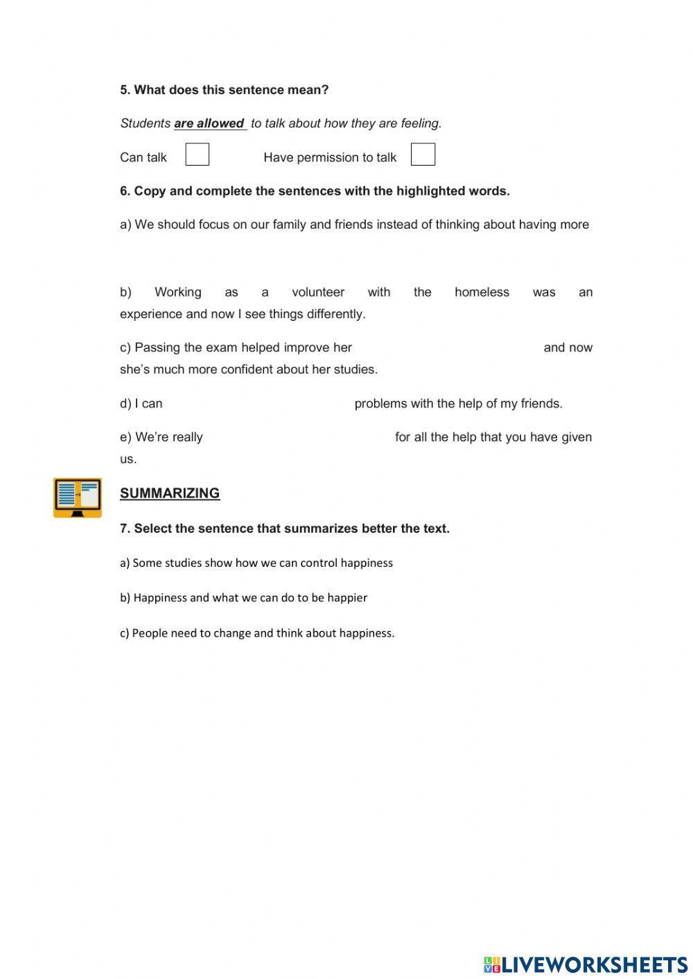 Reading Can We control happiness?