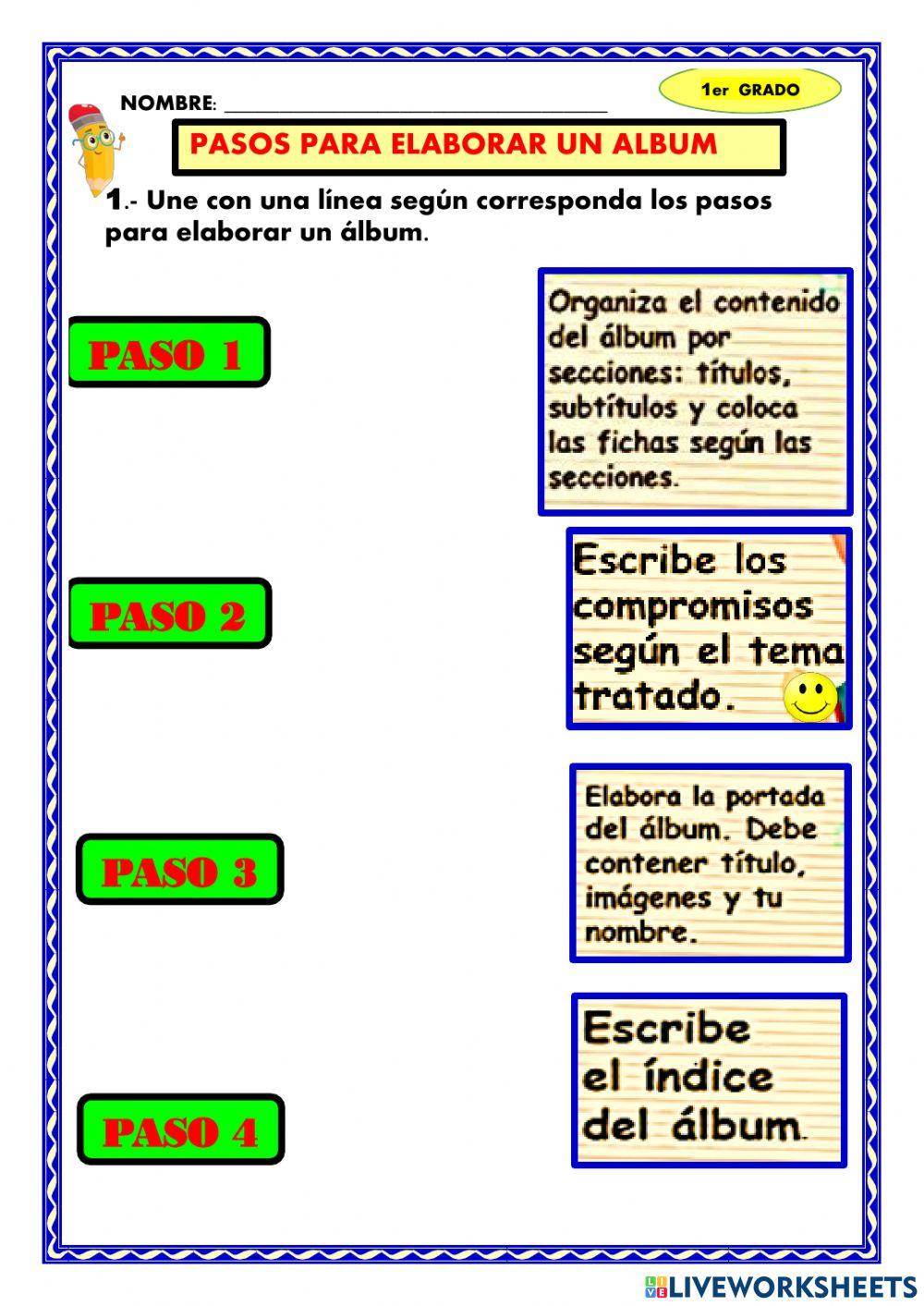 Elaboramos un álbum de alimentos