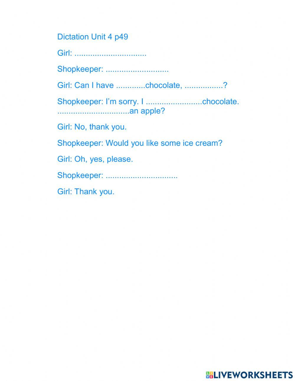 Dictation Unit 4 p49