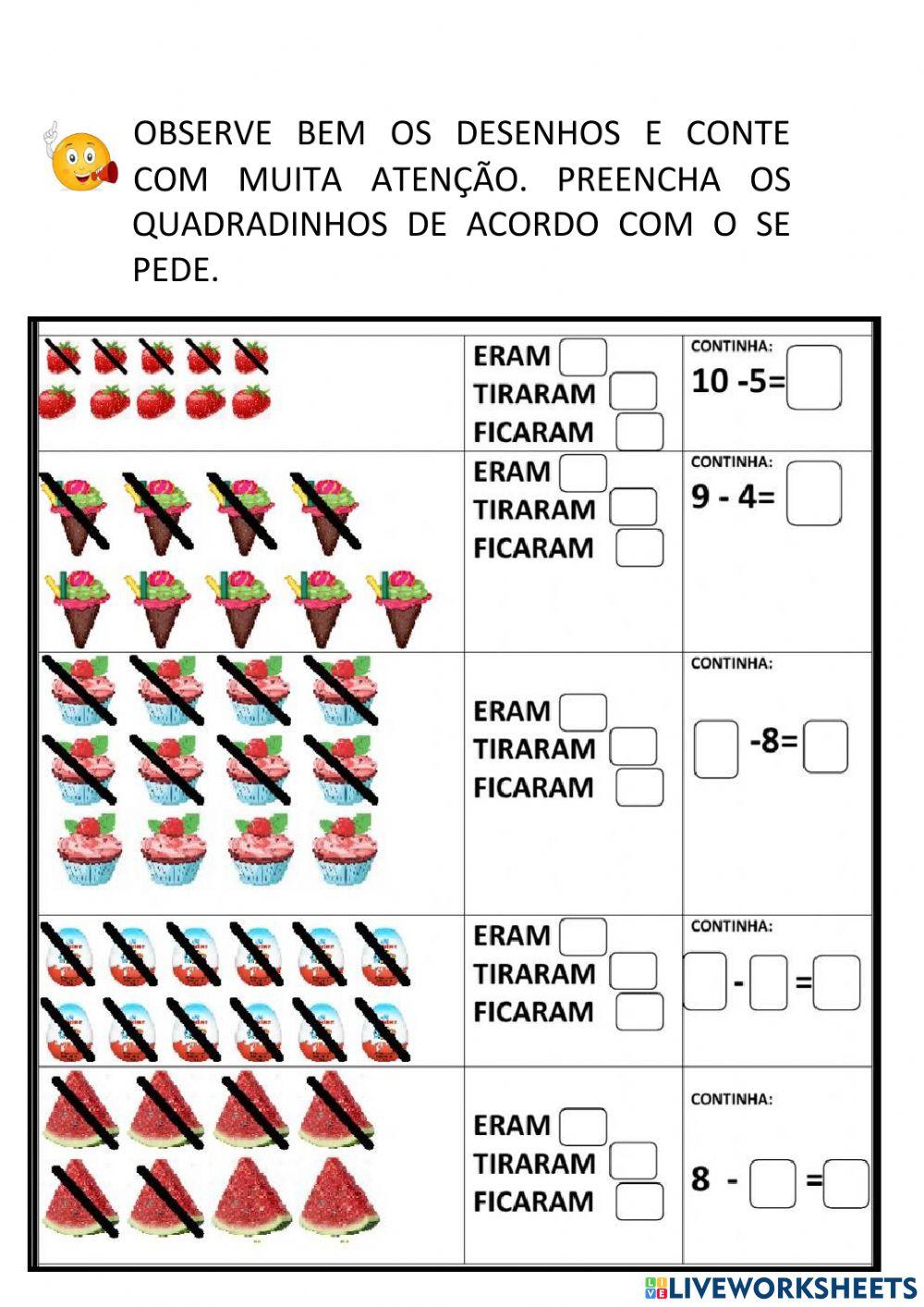 Adição e subtração