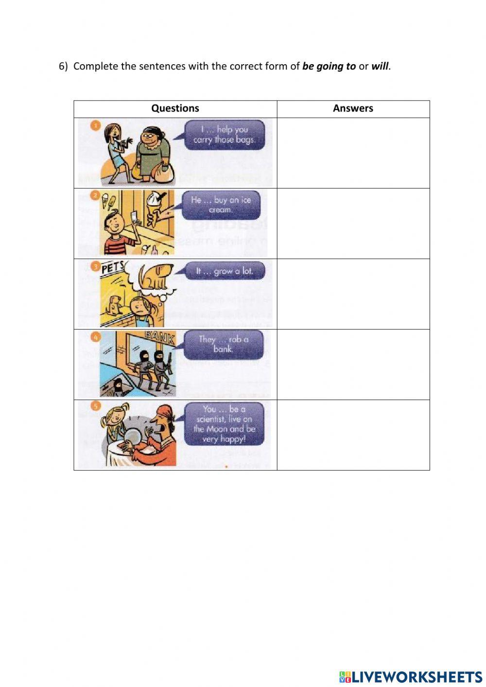 Grammar : be going to