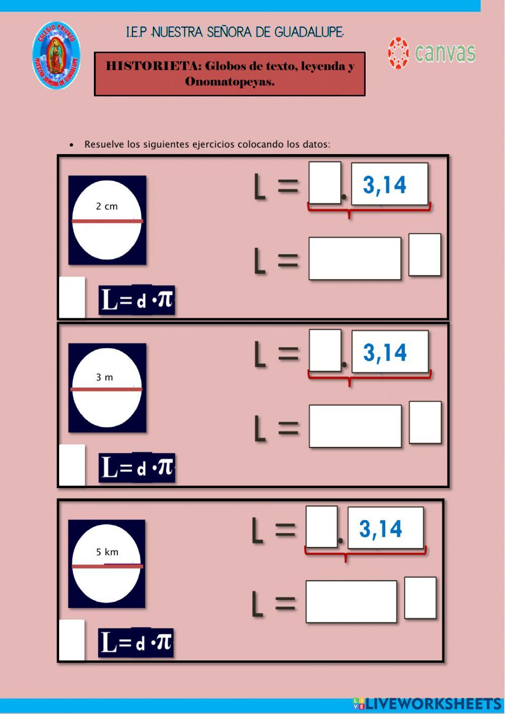 Aprendemos hallar la longitud de la circunferencia