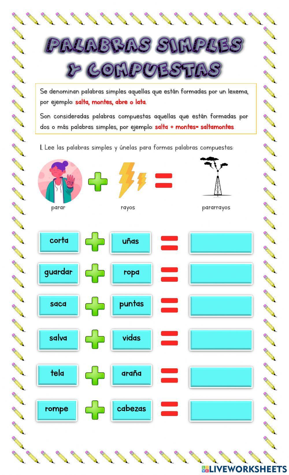 Palabras simples y compuestas
