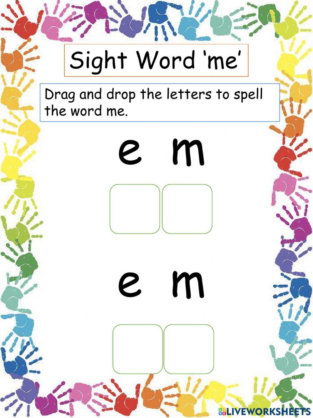 Sight Word Me Sight Word Me
