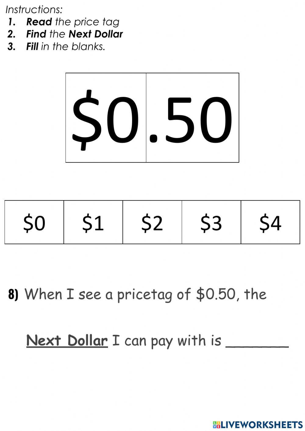 Next dollar practice tier 1