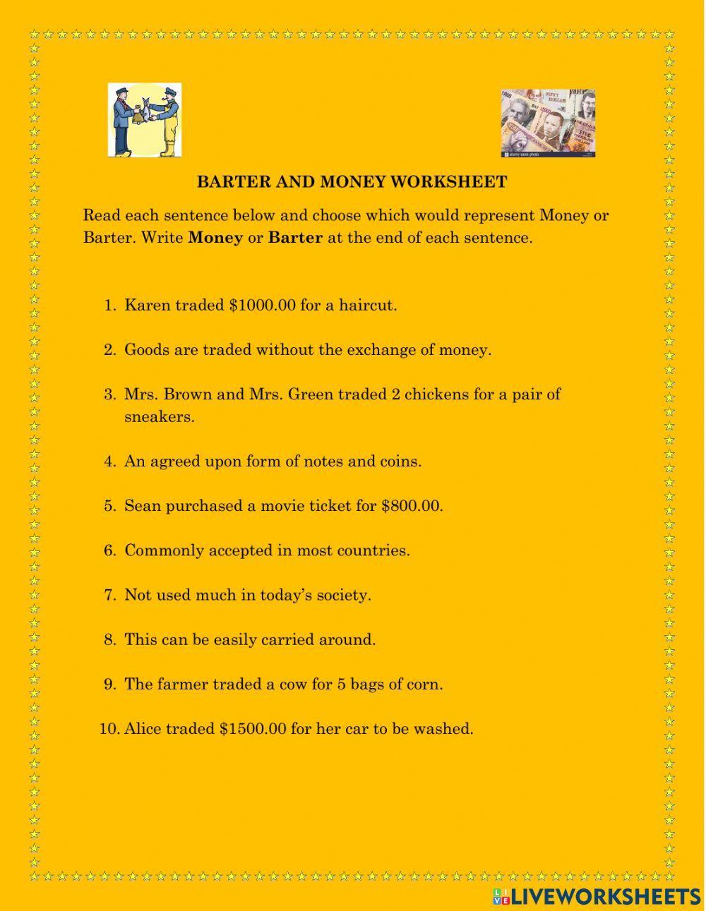 Barter and Money 1403043 Christine Howell Live