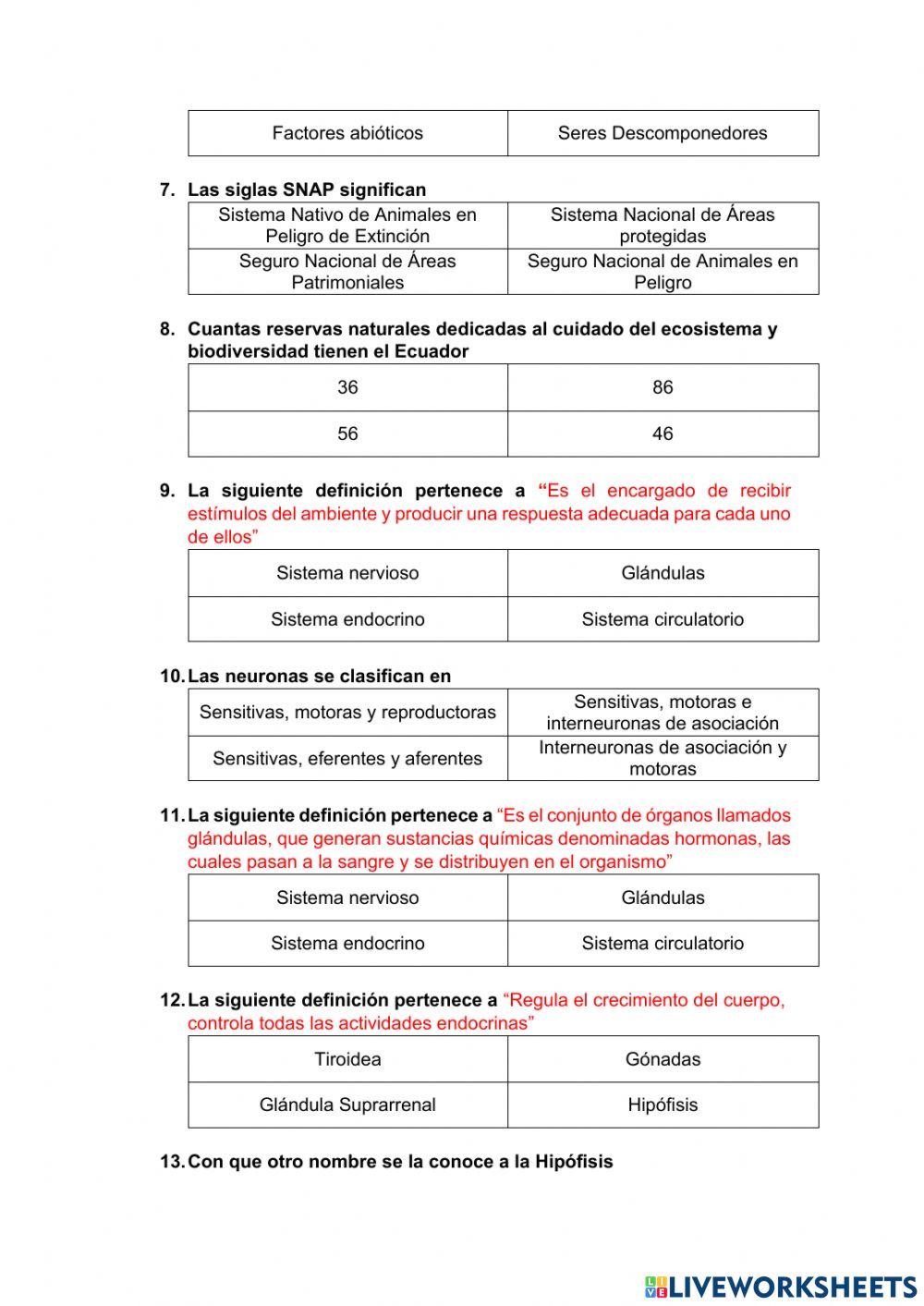 Cuestionario 1er Quimestre 7mo EGB