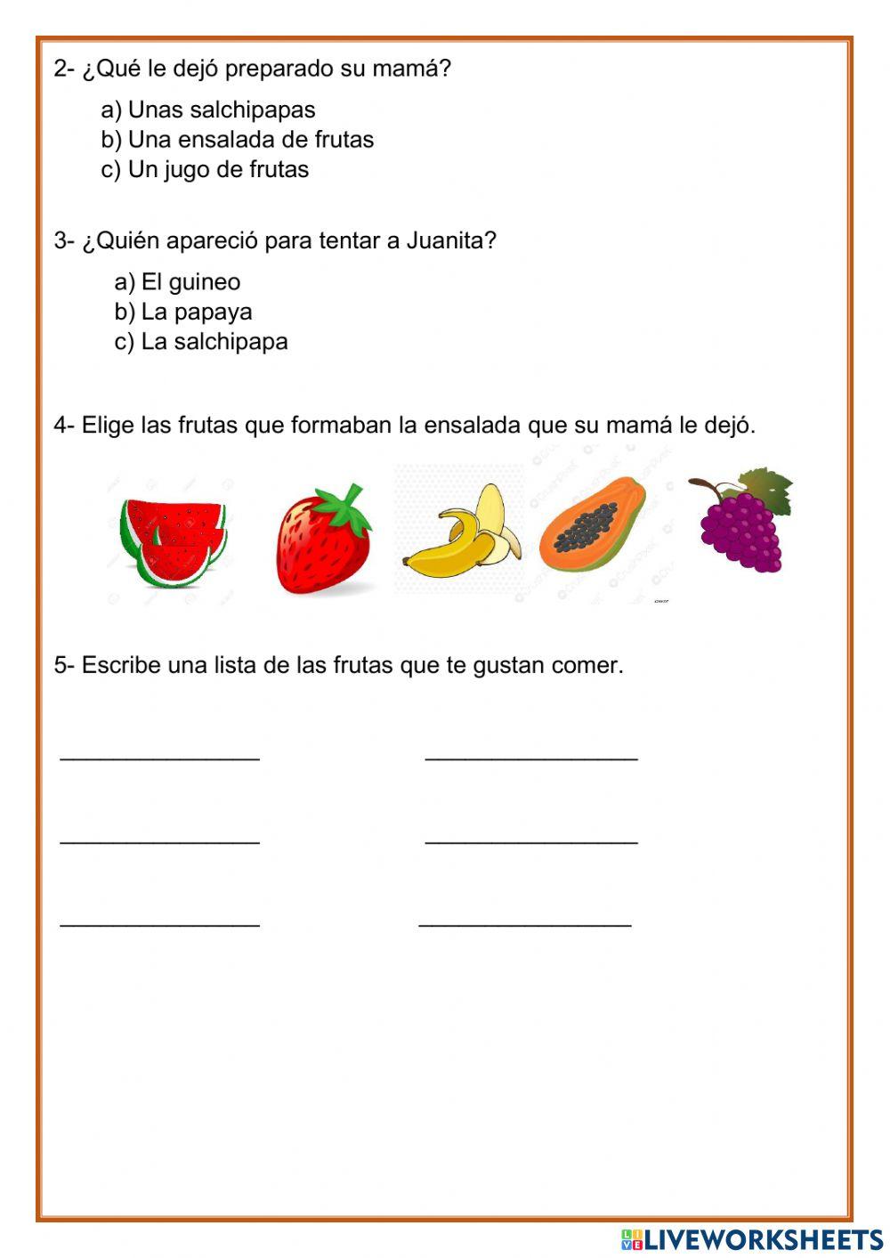 Las frutas de Juanita