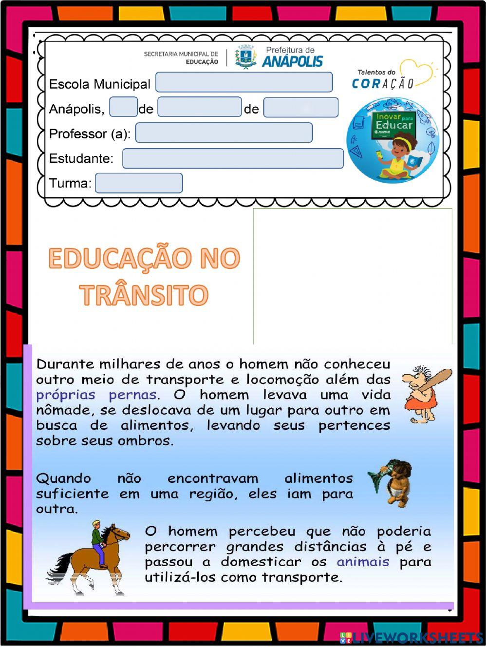 Educação no trânsito