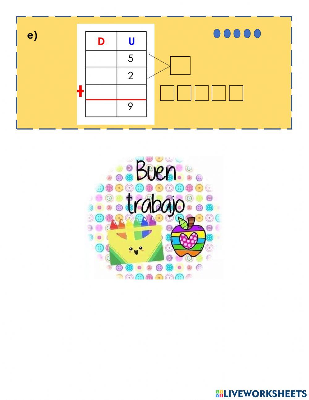 Encuentra el sumando que falta en la adición 3 sumandos