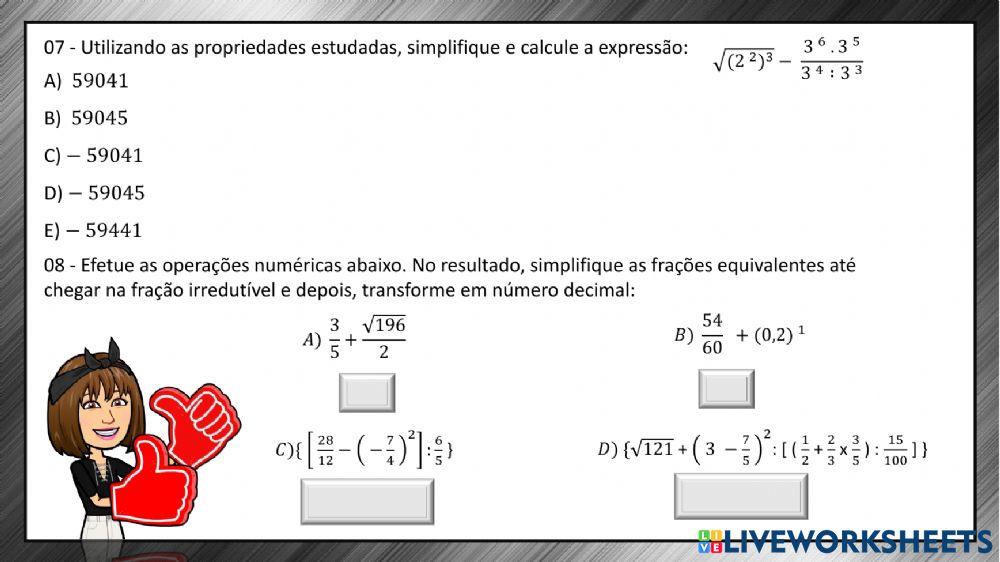 Potências e raízes