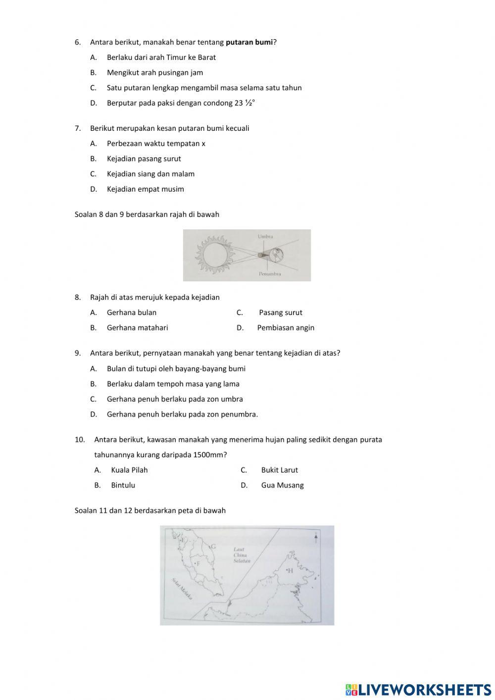 Pentaksiran geografi tingkatan 2