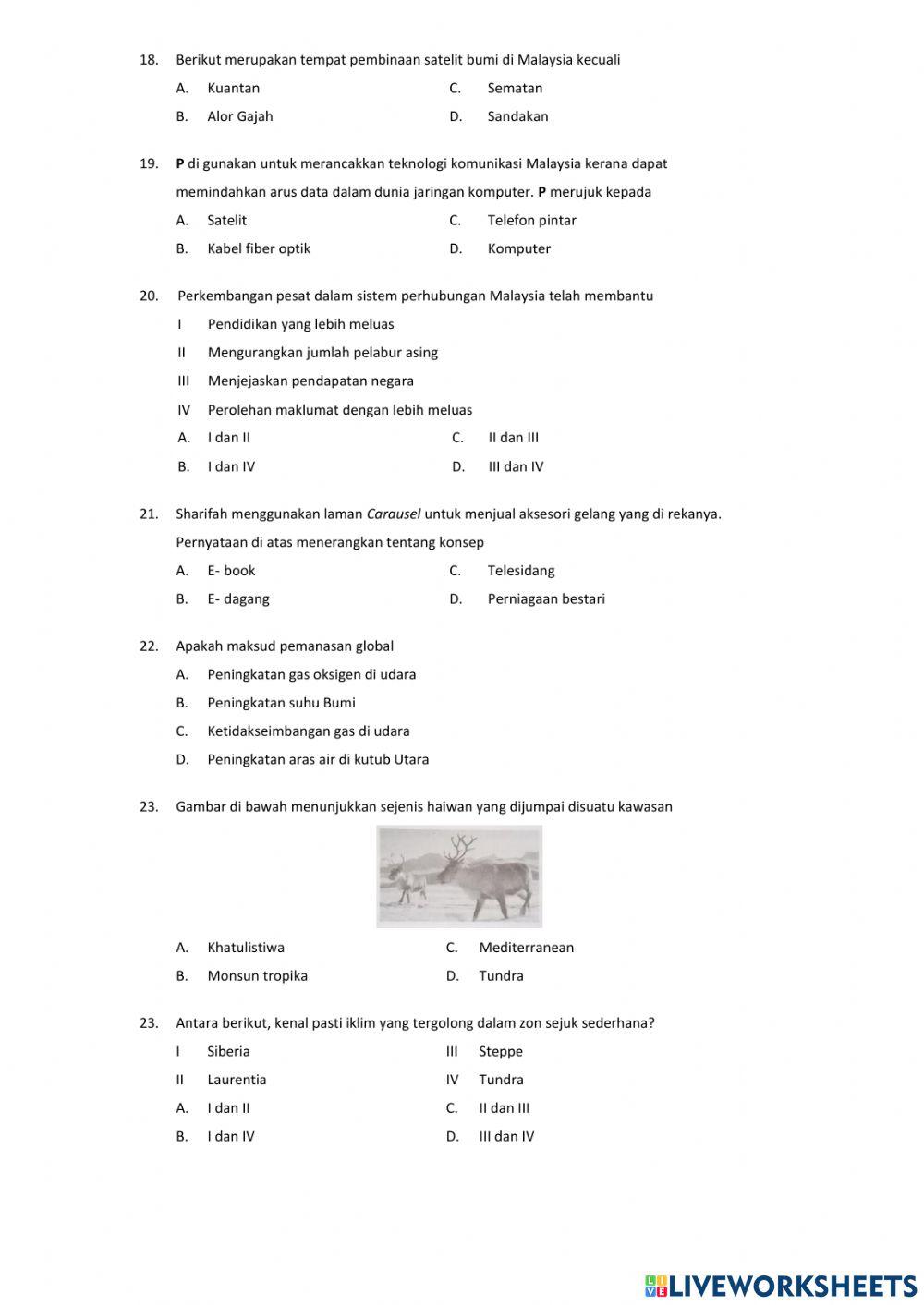 Pentaksiran geografi tingkatan 2