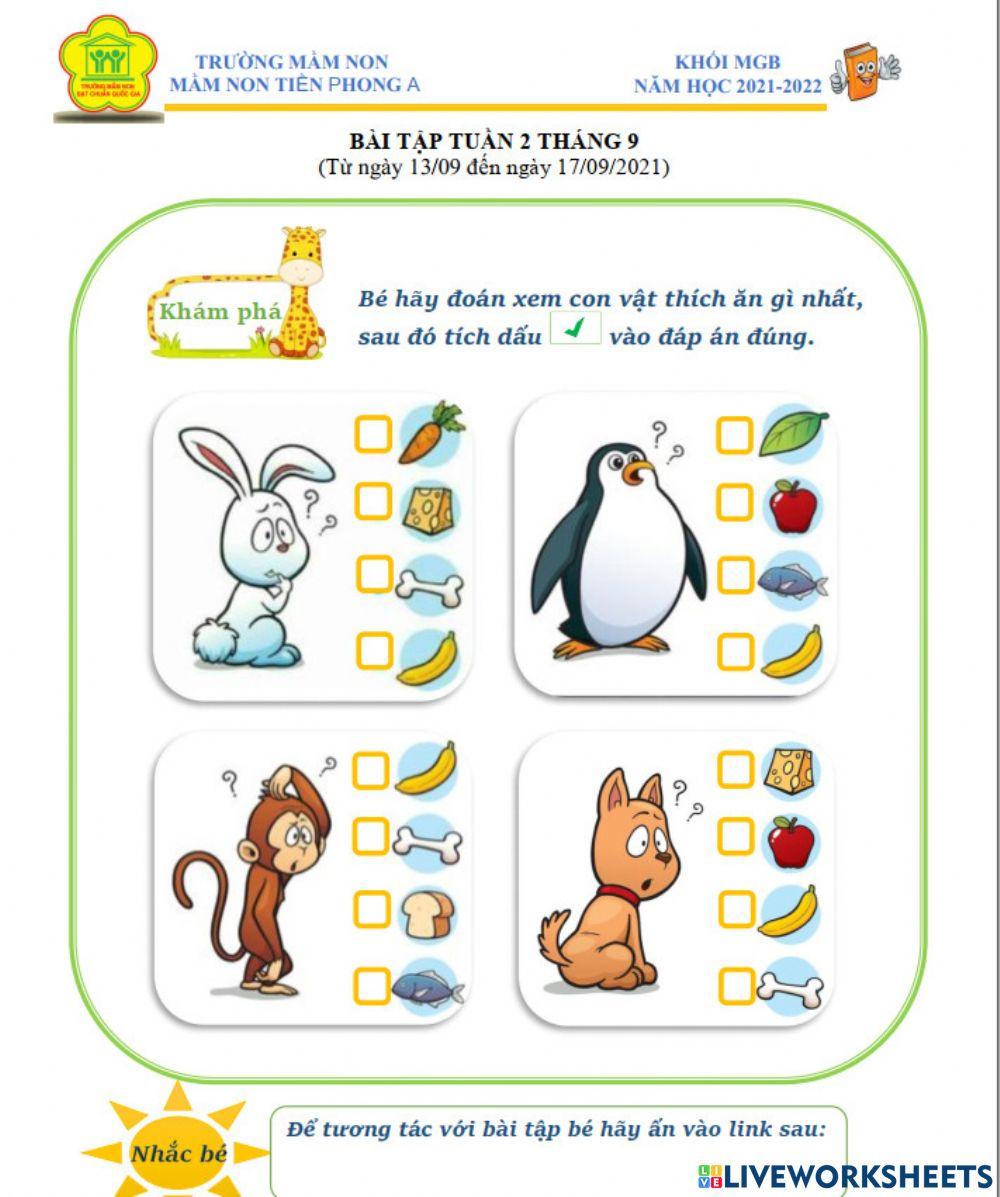 Tích vào đáp án đúng