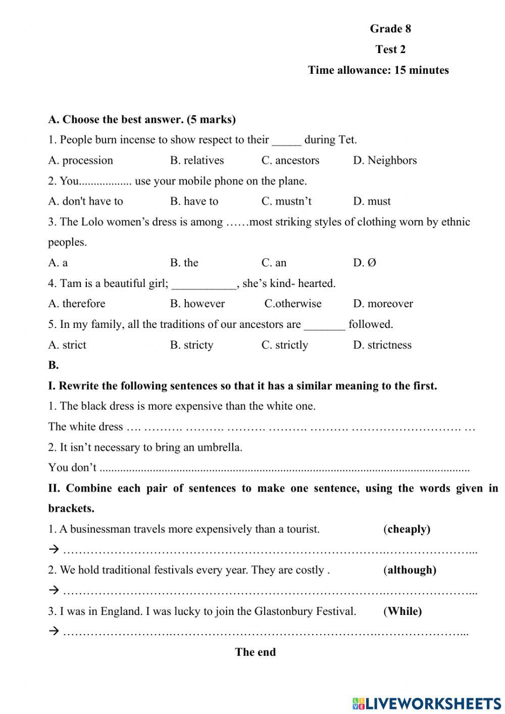 E8  - 15 minutes - test 2