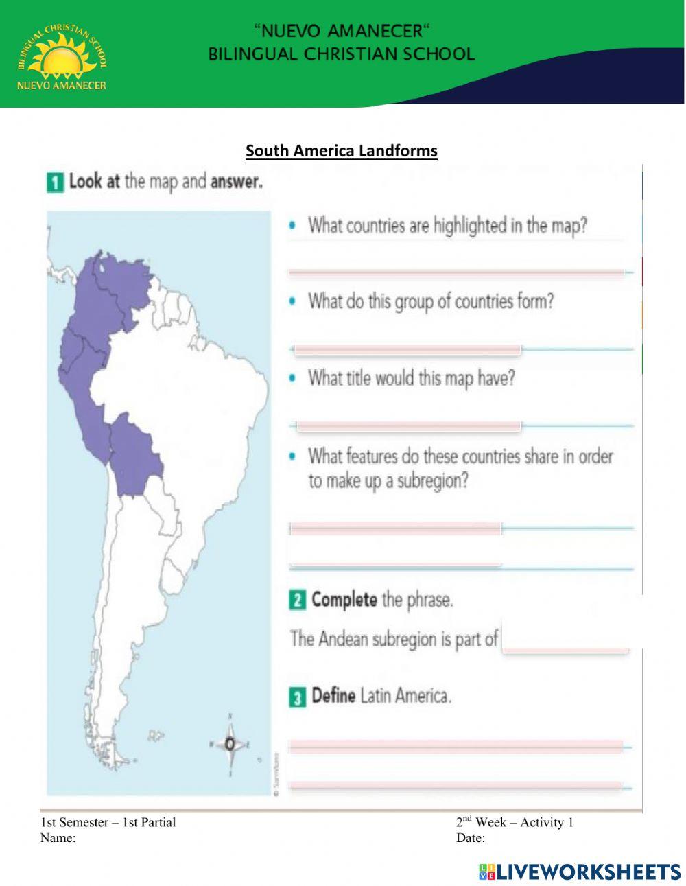 South American Landforms
