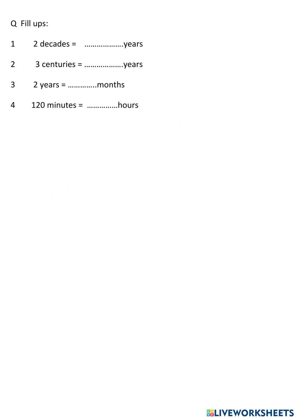 Class-4 time and calendar ws-1