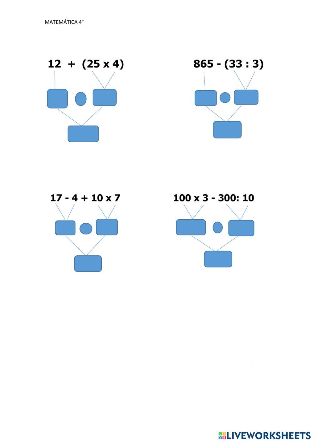 Operaciones combinadas