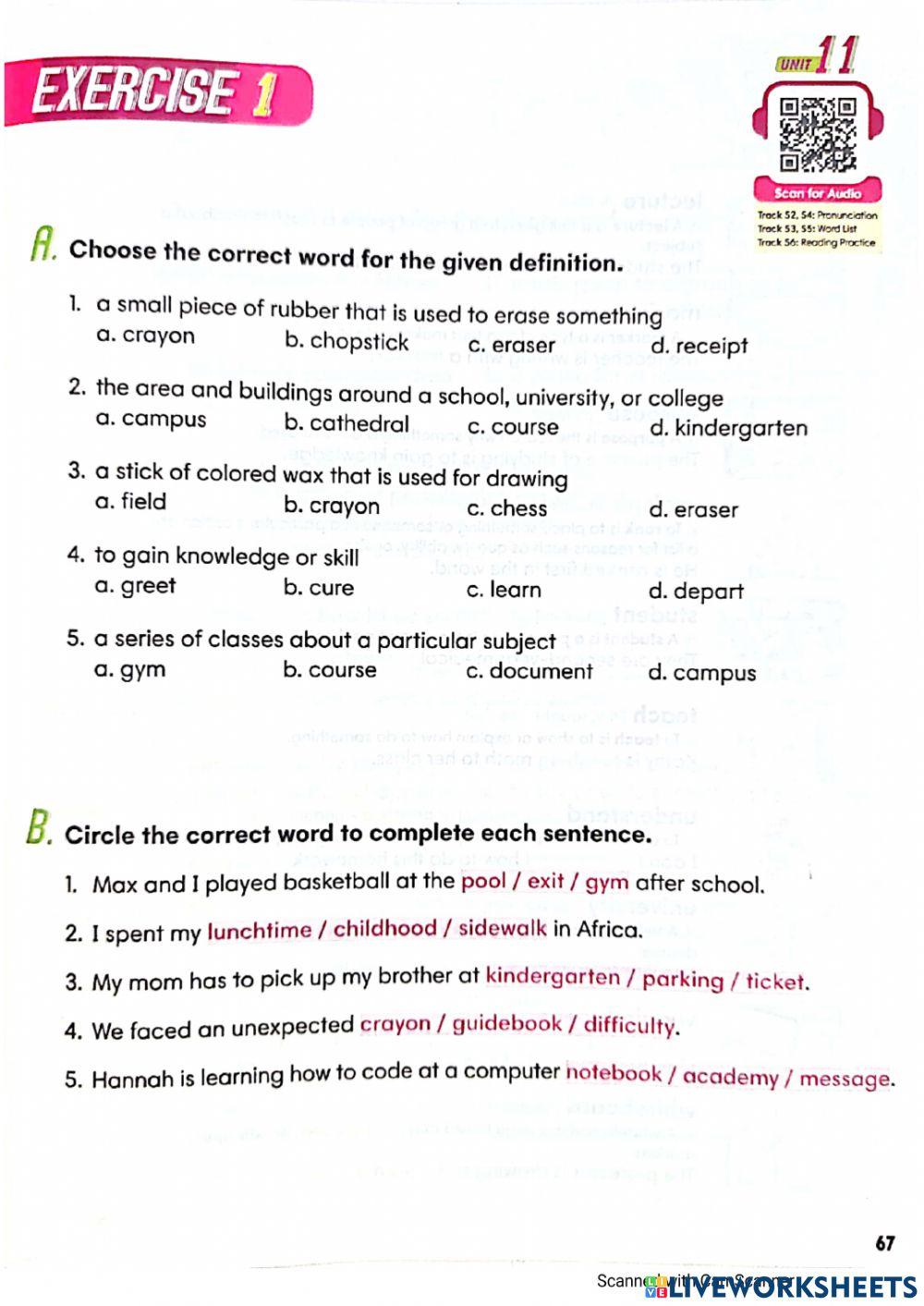 Education - vocabulary