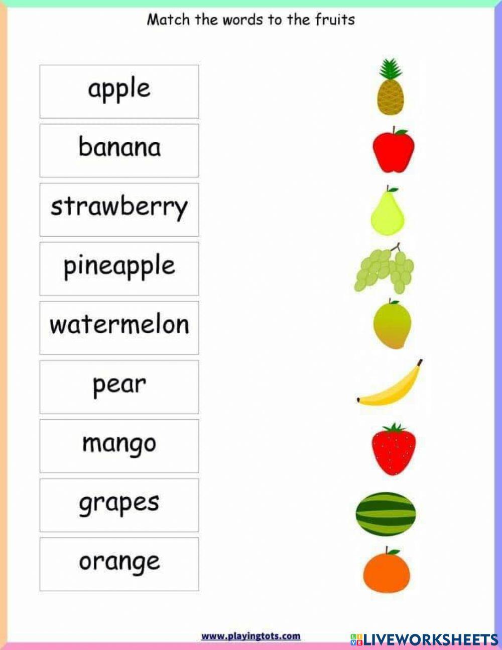 Match the fruits.