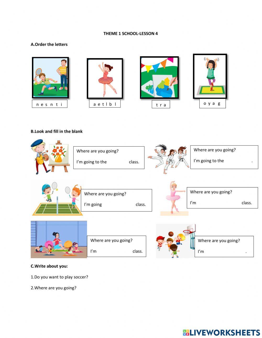 Theme 1 SCHOOL-LESSON 4