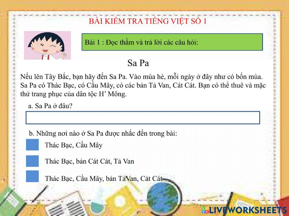 Phiếu tiếng việt