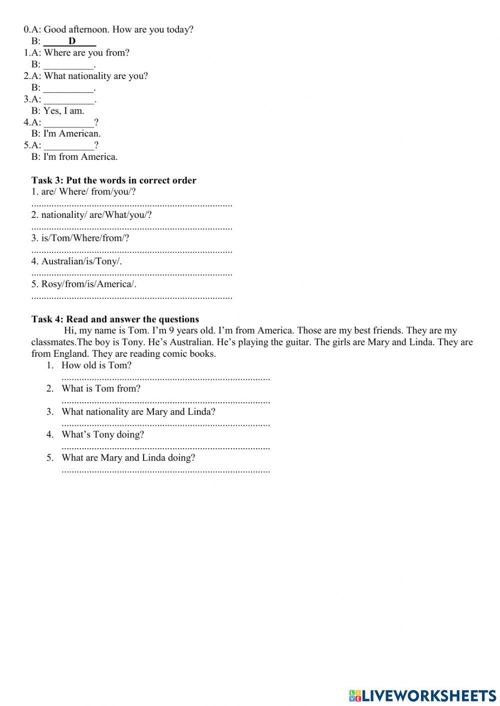 Unit 2 I'm from Japan