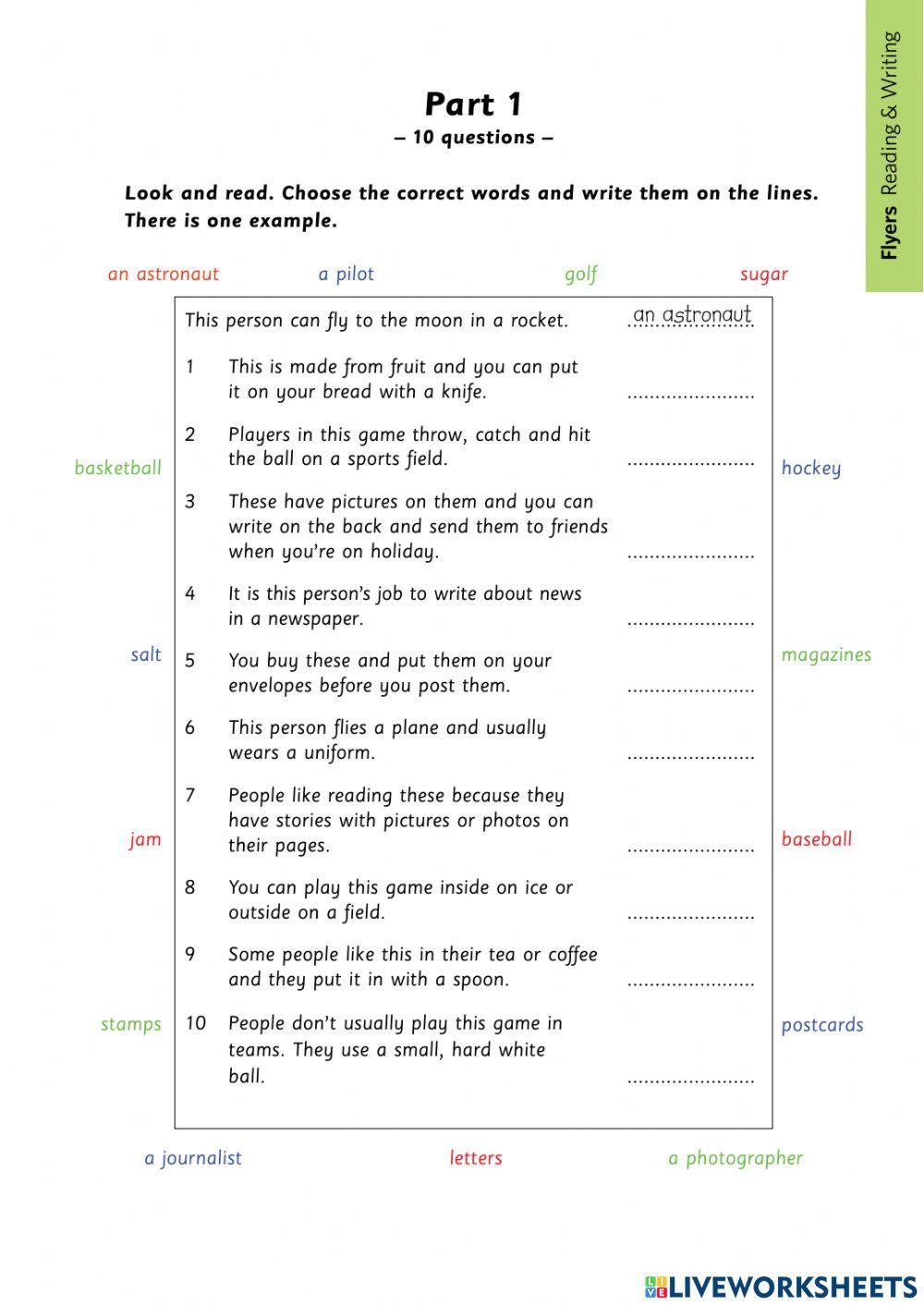 Flyers Sample Listening Activity Live Worksheets flyers-sample-listening-activity-live-worksheets