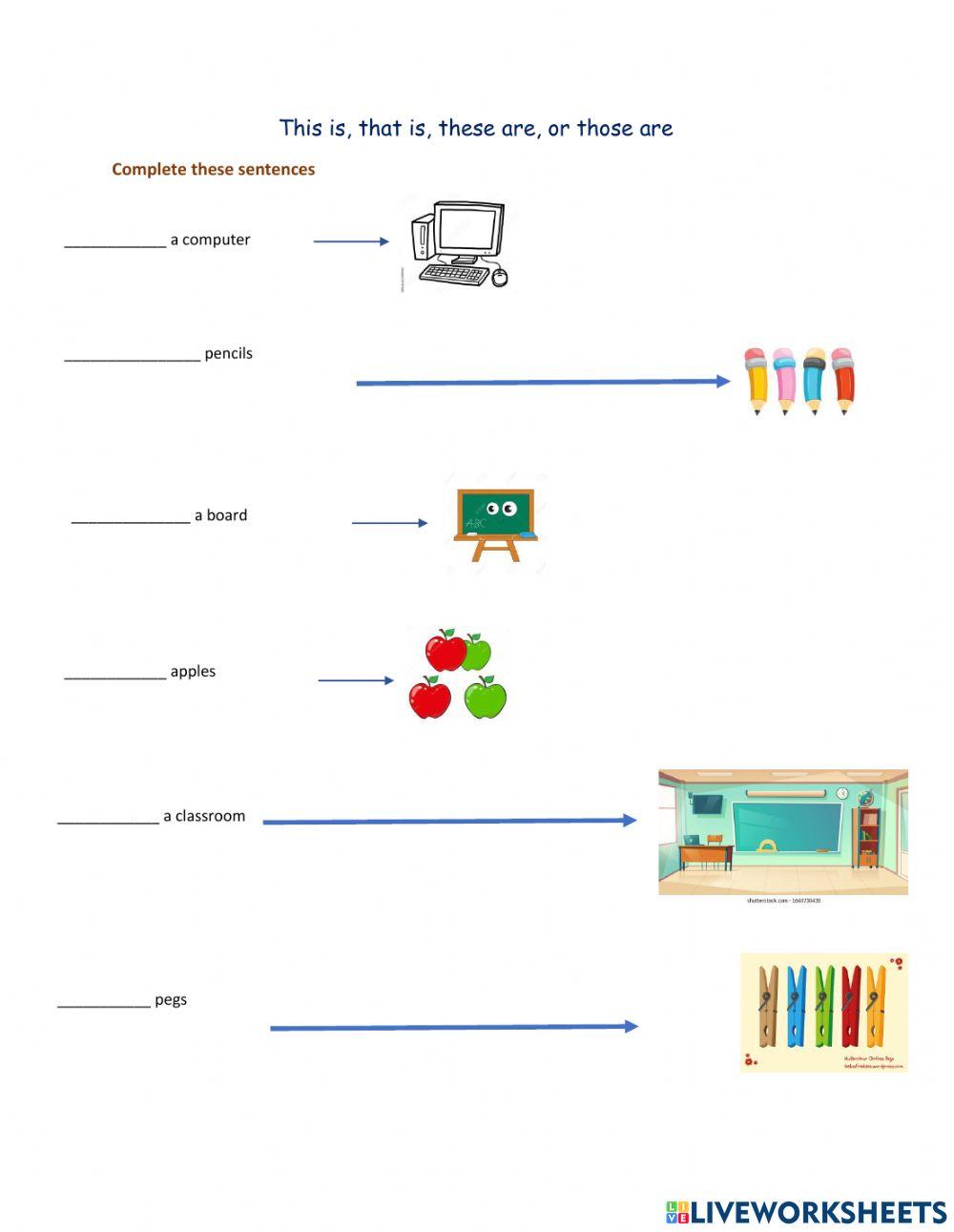 This, that, these, those