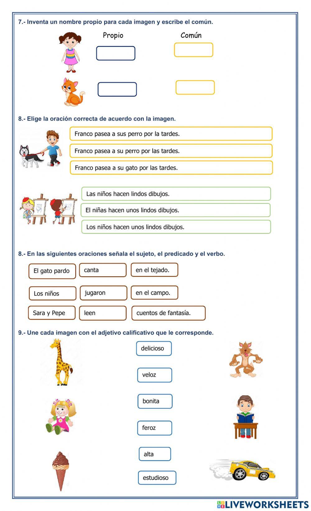 Examen diagnóstico Español 2