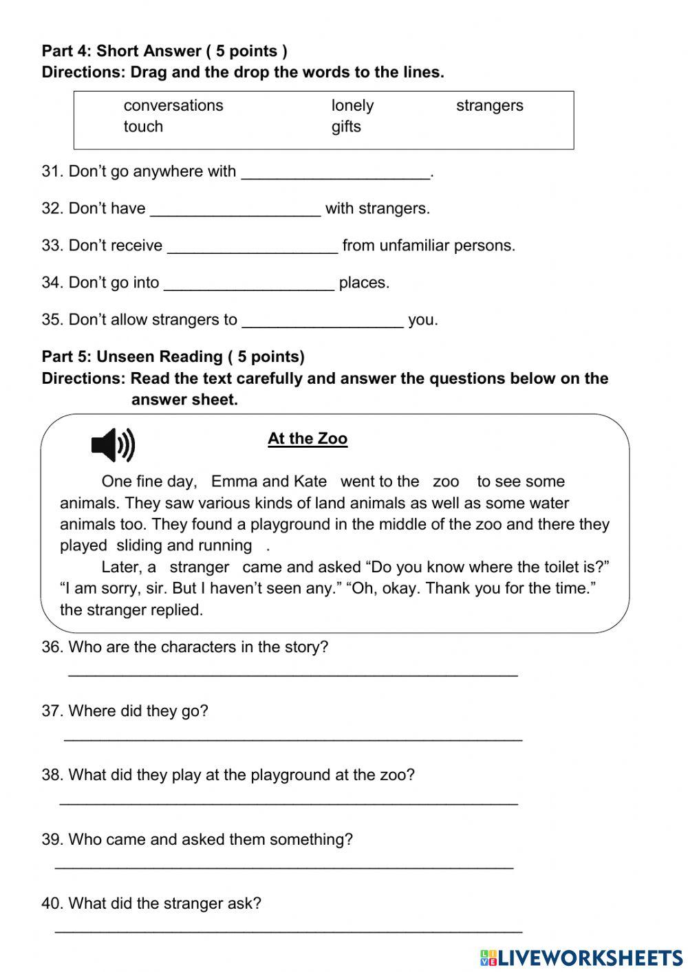 Health PA Test worksheet Live Worksheets