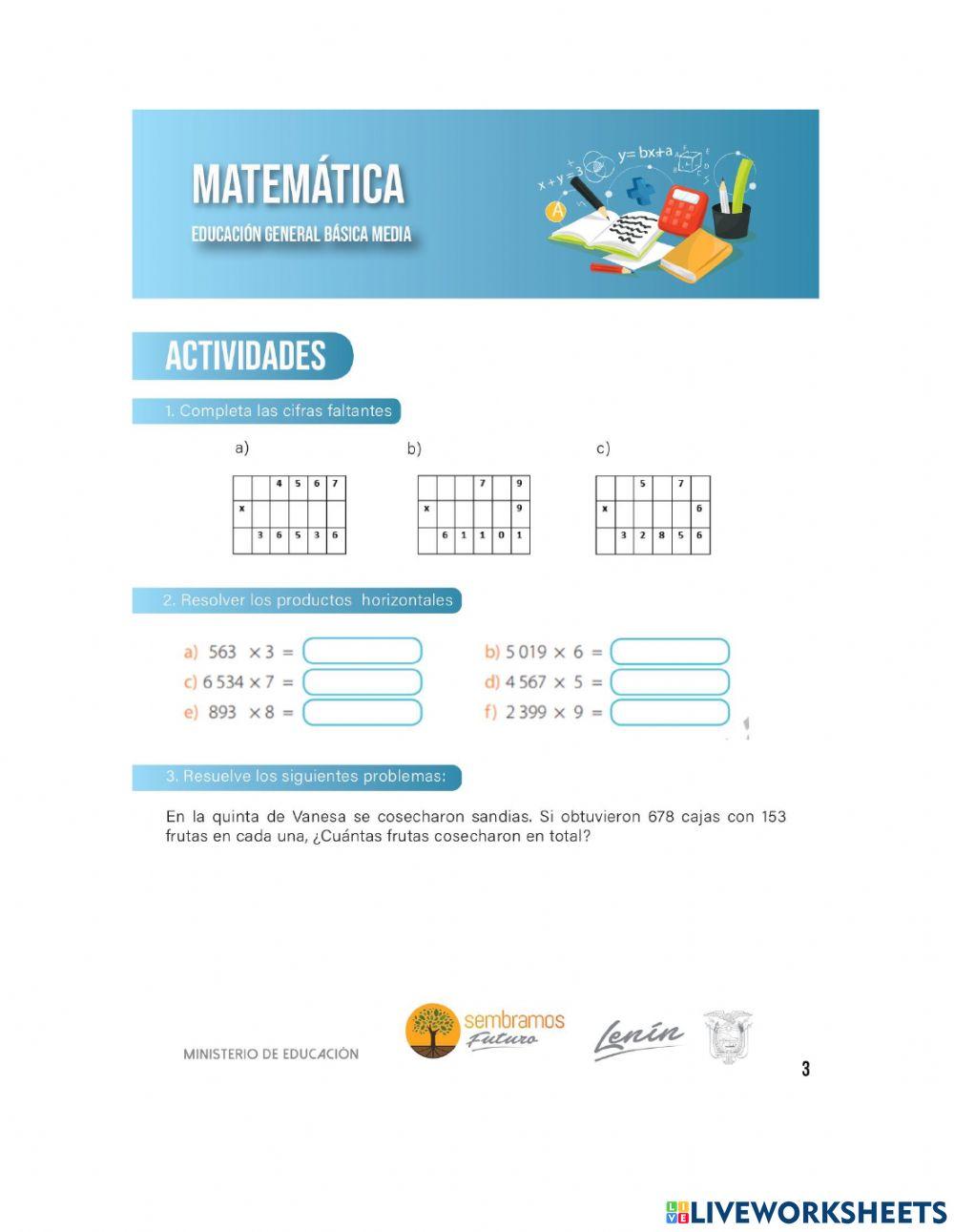 Matematica ficha 1