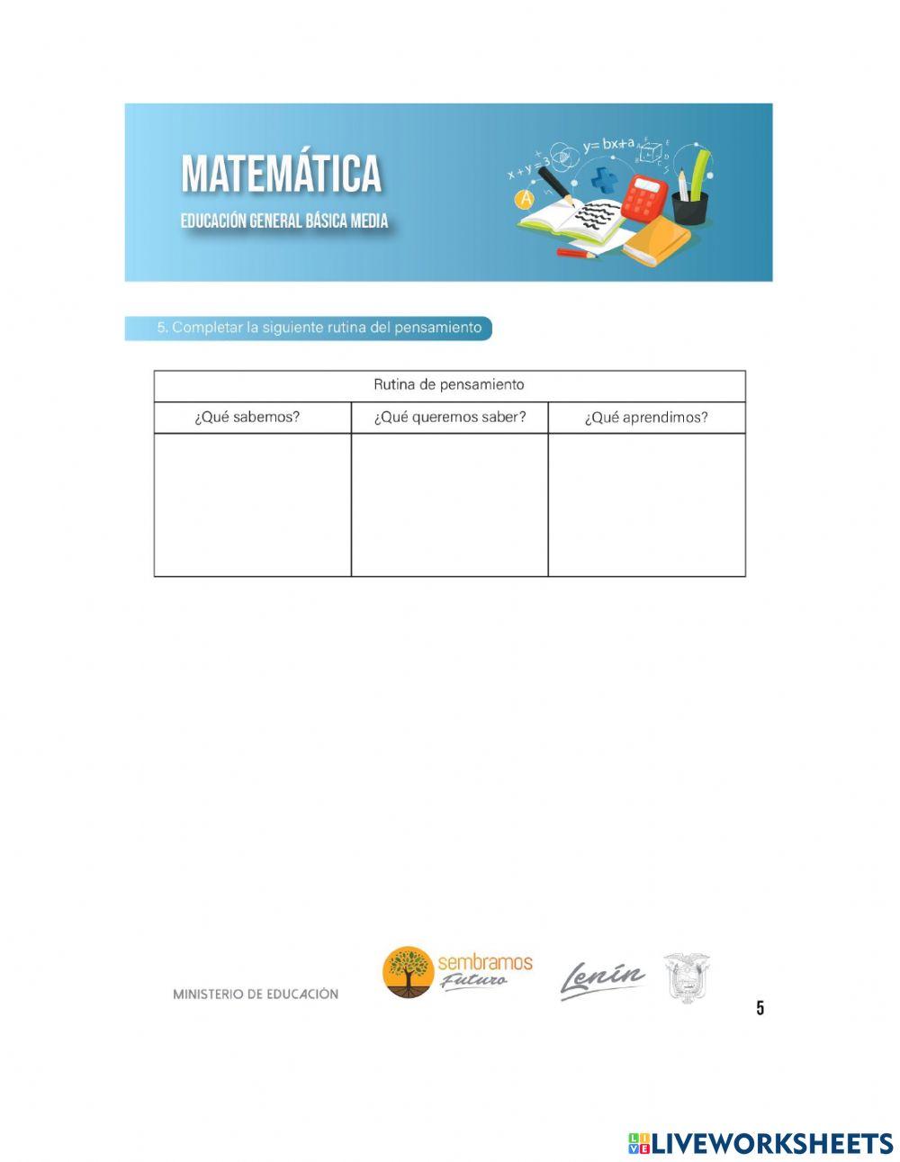 Matematica ficha 1