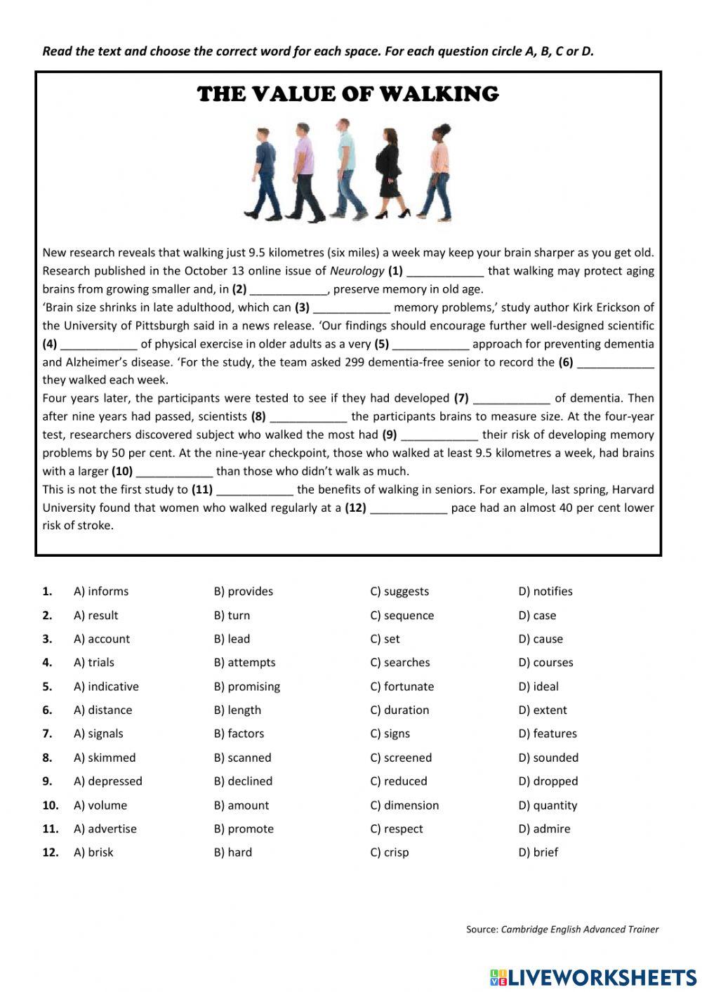 The Value of Walking