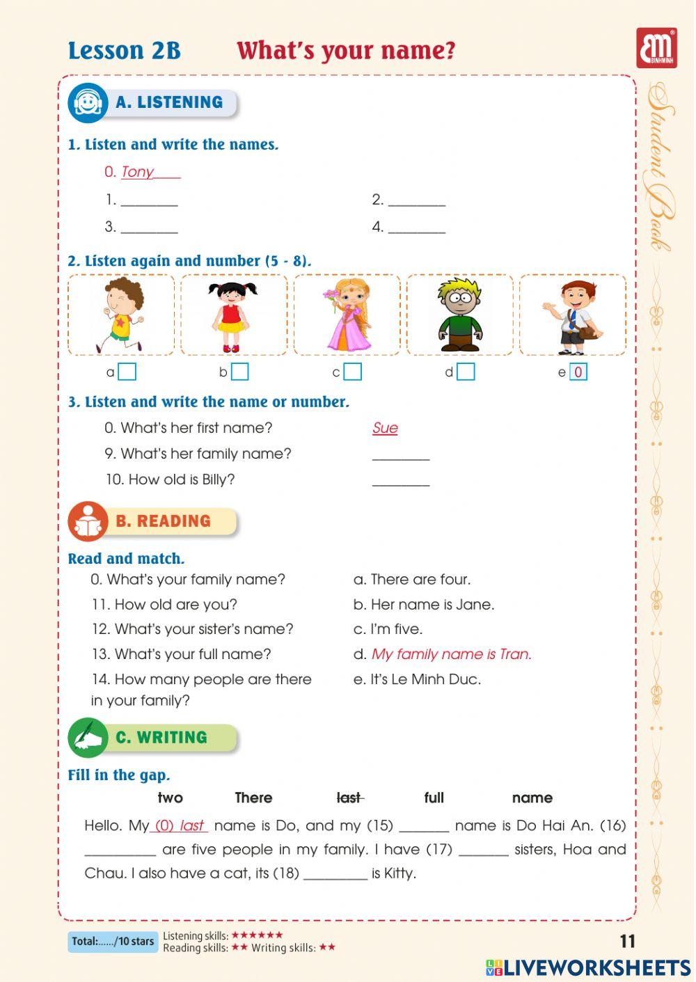 UNIT 2B online exercise for | Live Worksheets