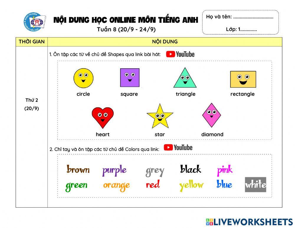 Week 8- Hướng dẫn học online