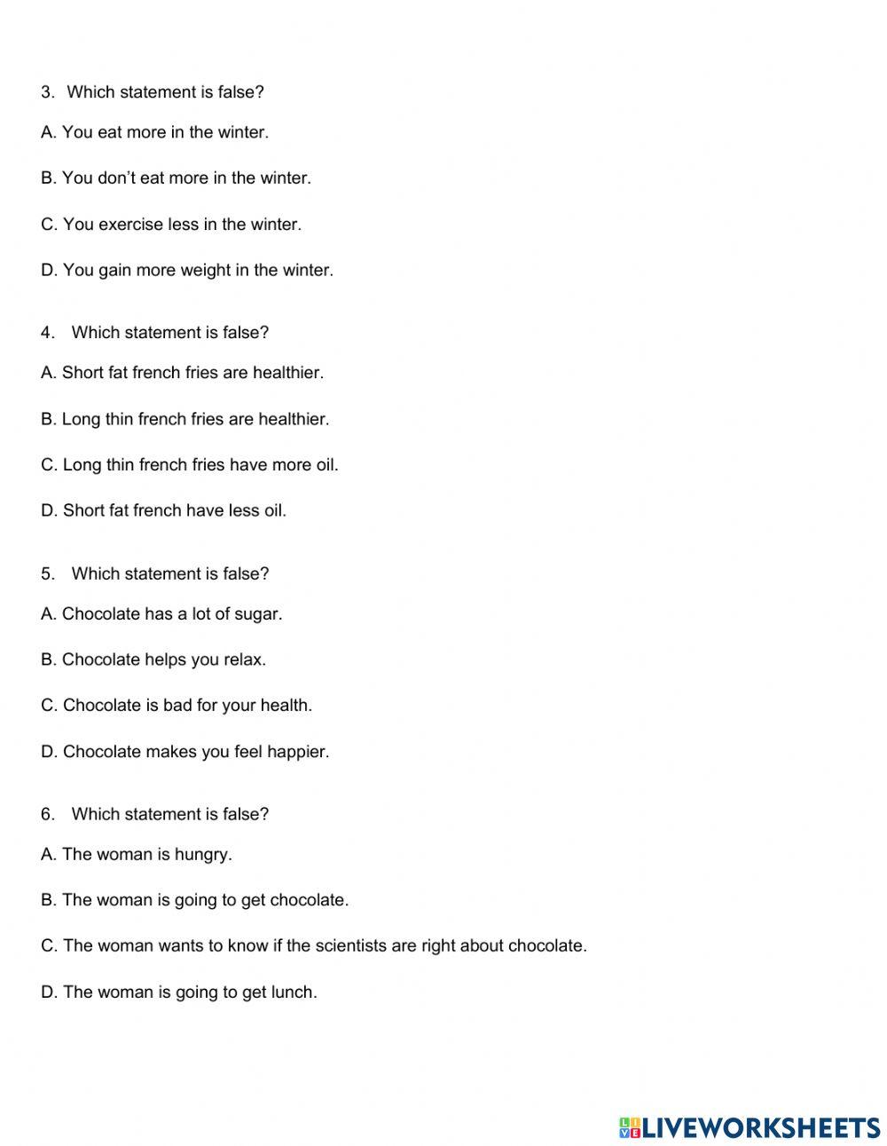 Listening quiz 1 - regular 3