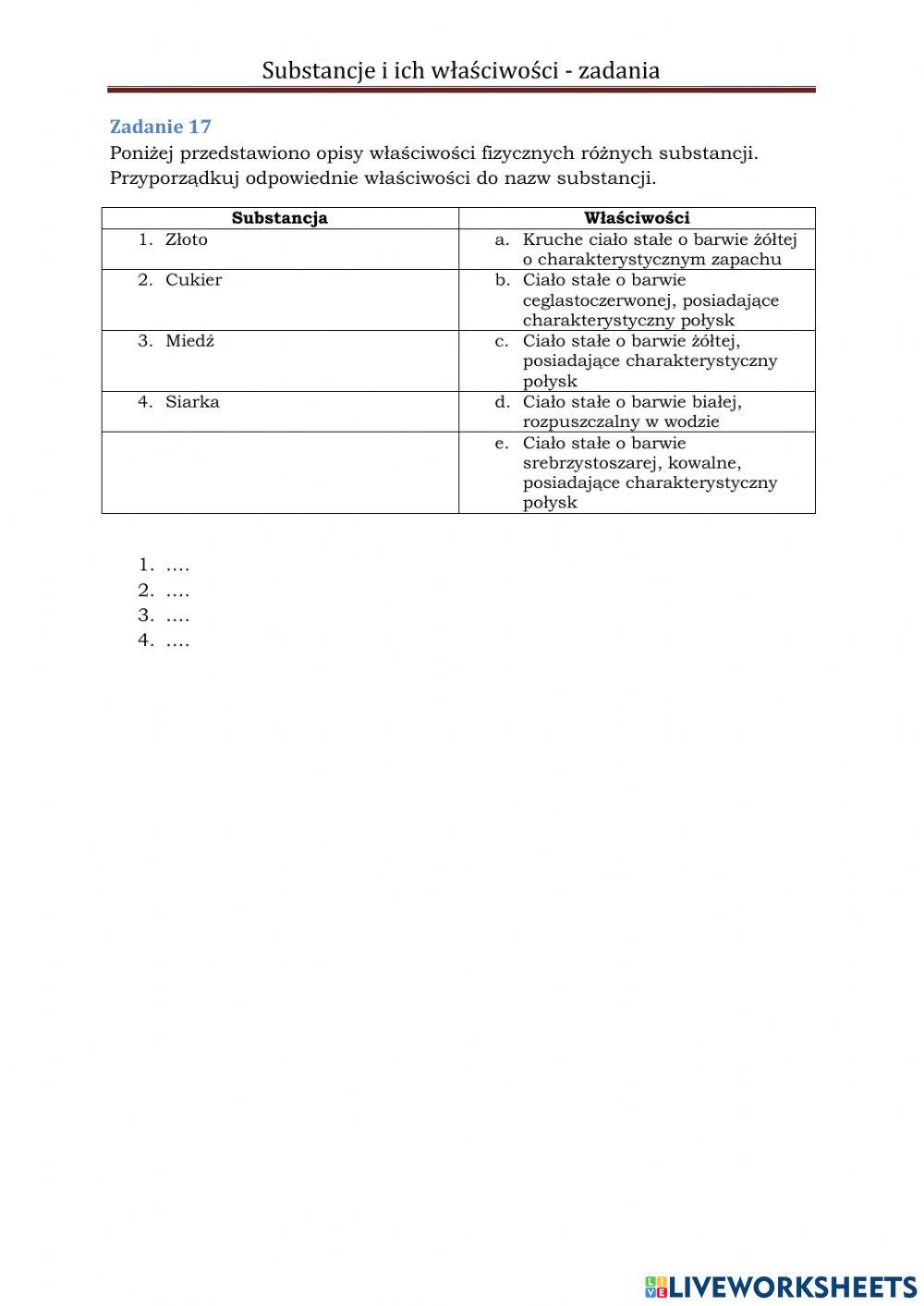 Substancje chemiczne