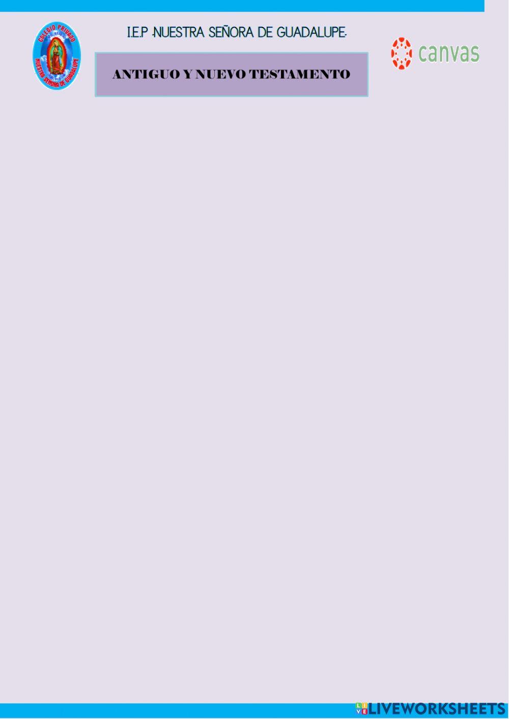 Nuevo y antiguo testamento