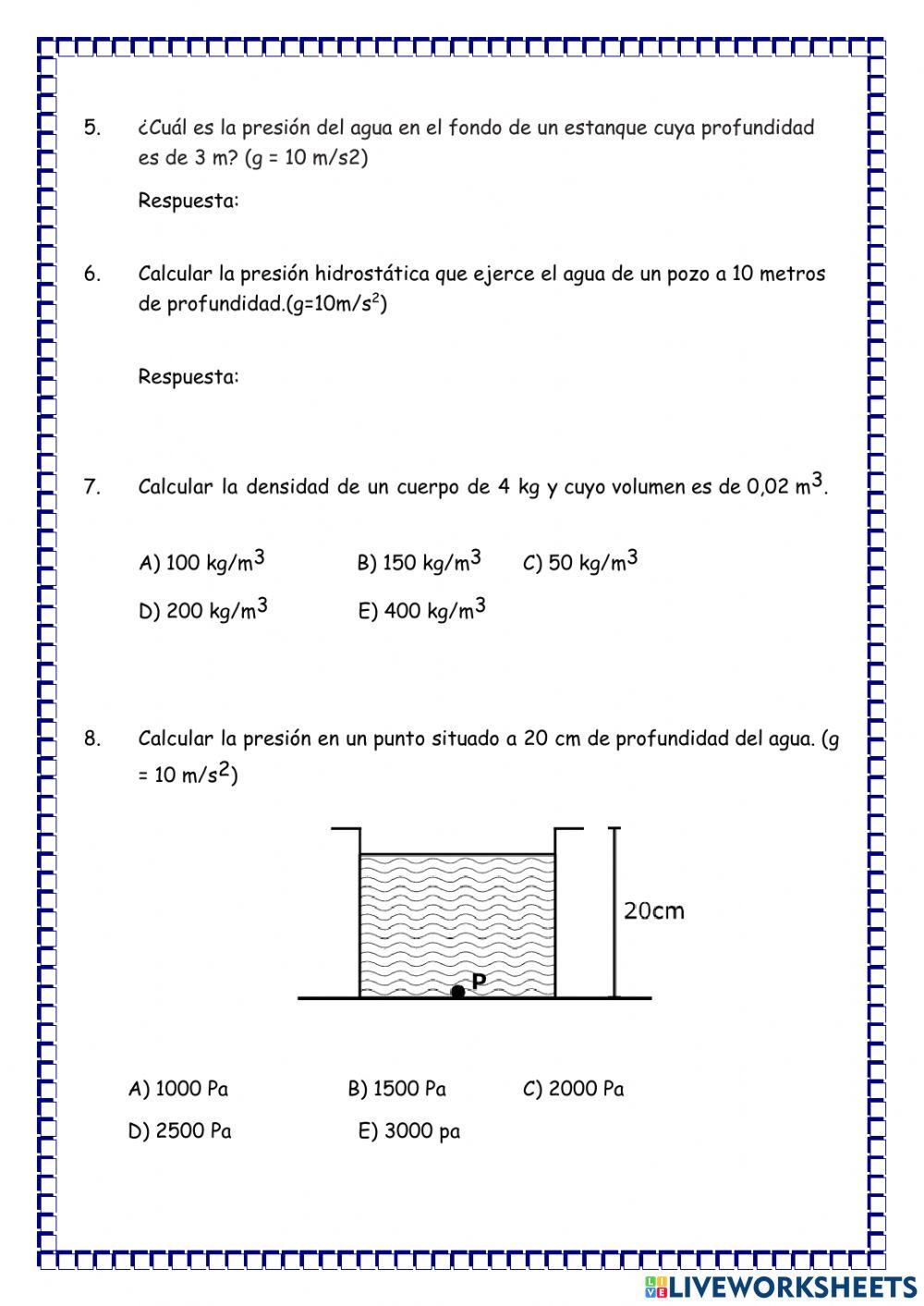 Presion Hidrostática