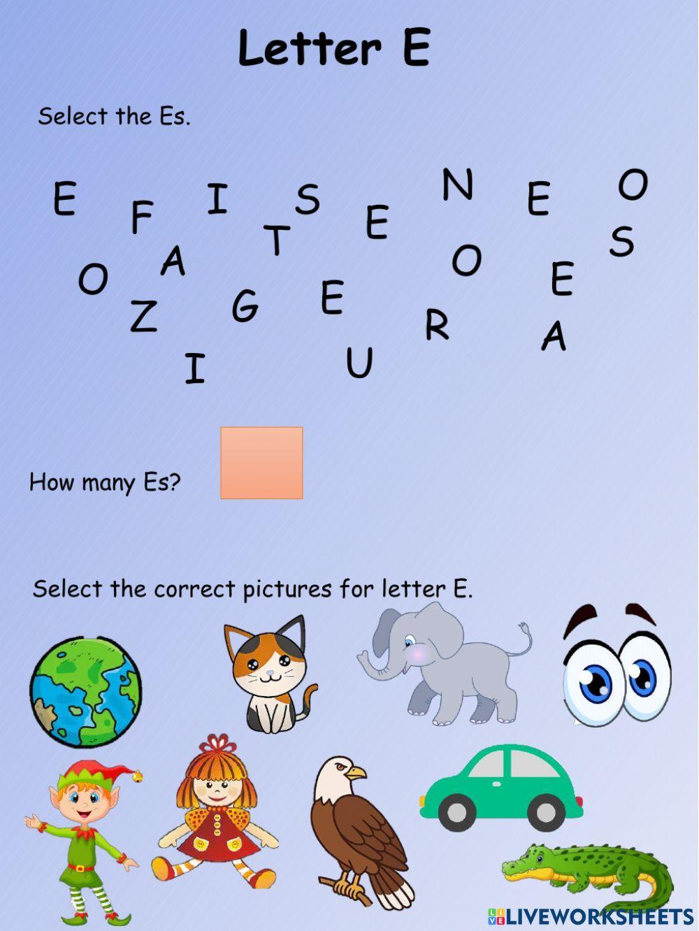 Letter E