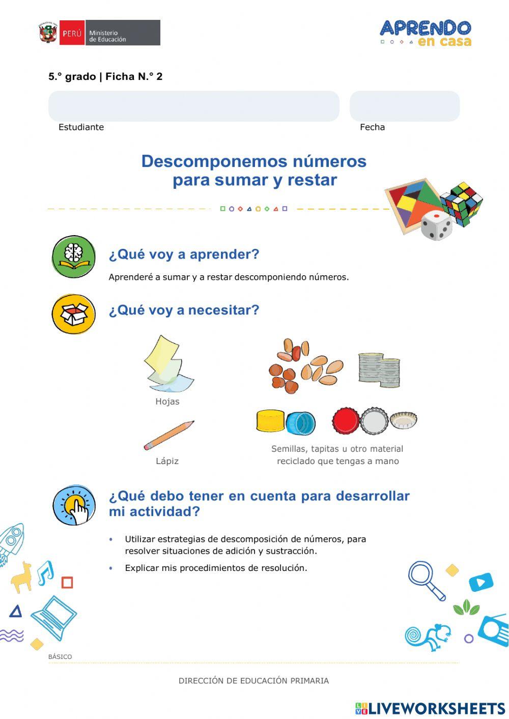 Ficha n° 2 - matemática